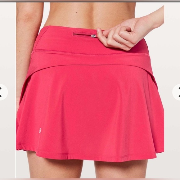 LULULEMON Play Off the Pleats Skirt Coral Pink Tennis Running Size 6 - Picture 3 of 14